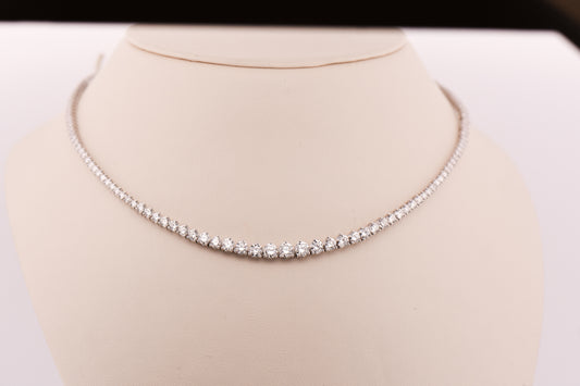 16-Inch Graduated Diamond Riviera Necklace