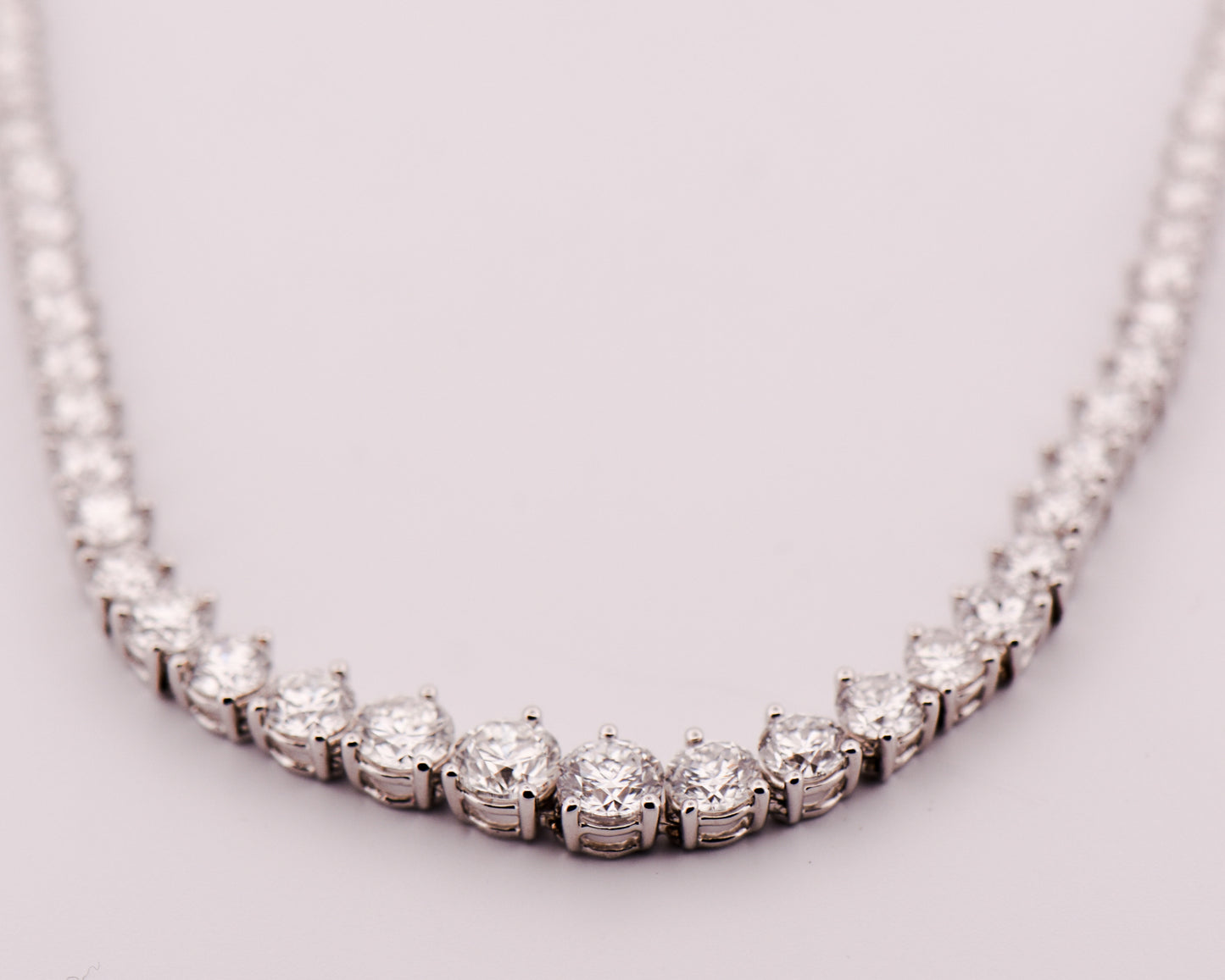 16-Inch Graduated Diamond Riviera Necklace