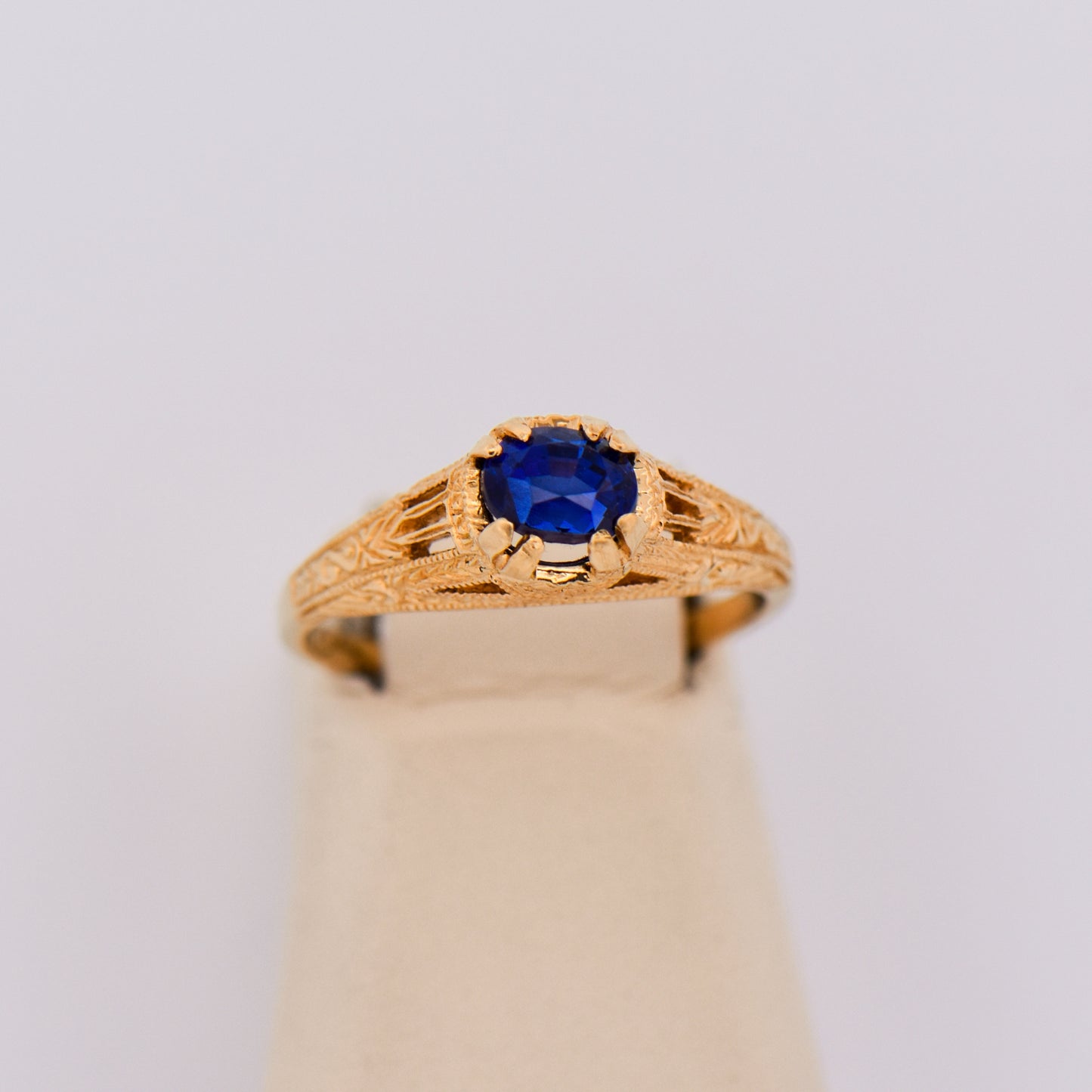 Vintage Inspired Sapphire Engagement Ring