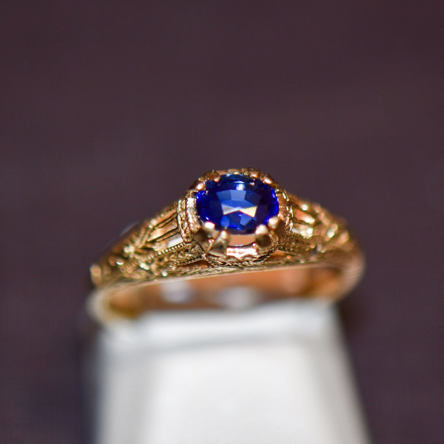 Vintage Inspired Sapphire Engagement Ring