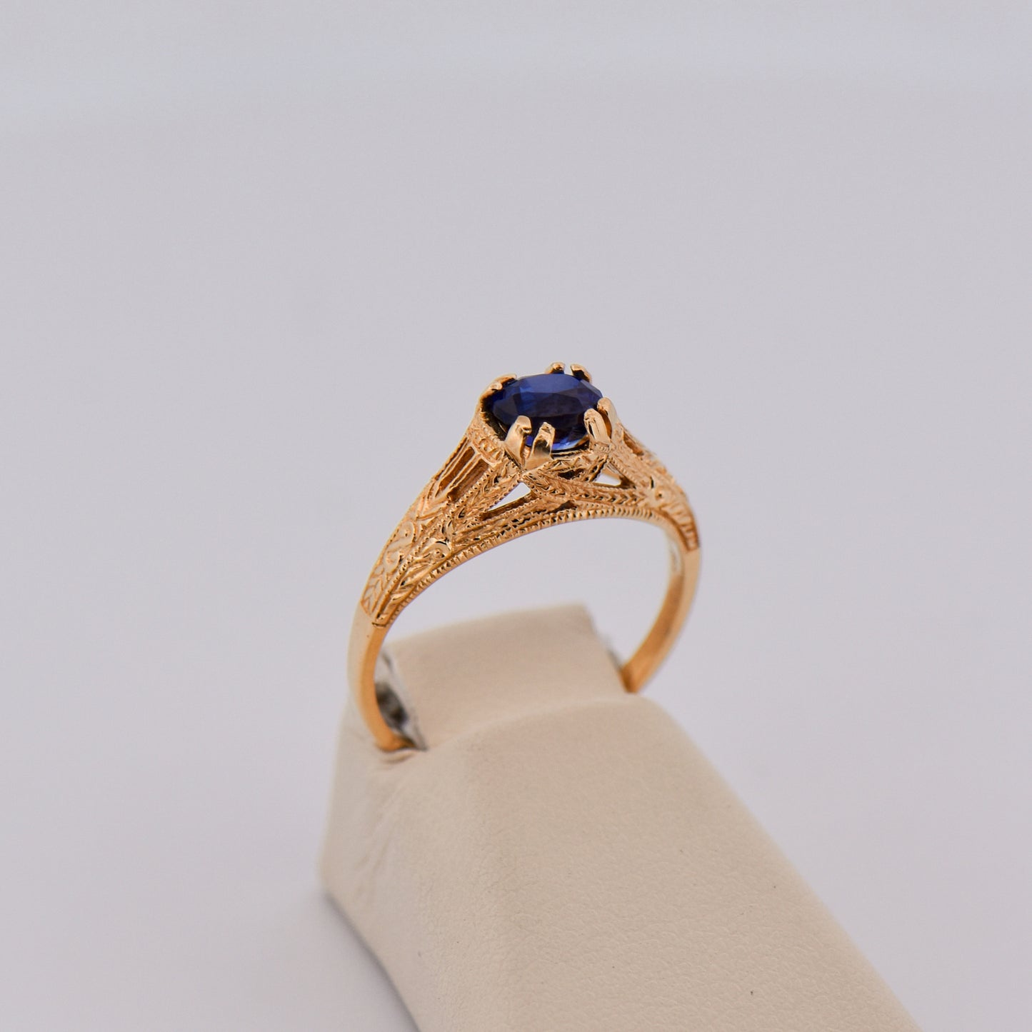 Vintage Inspired Sapphire Engagement Ring