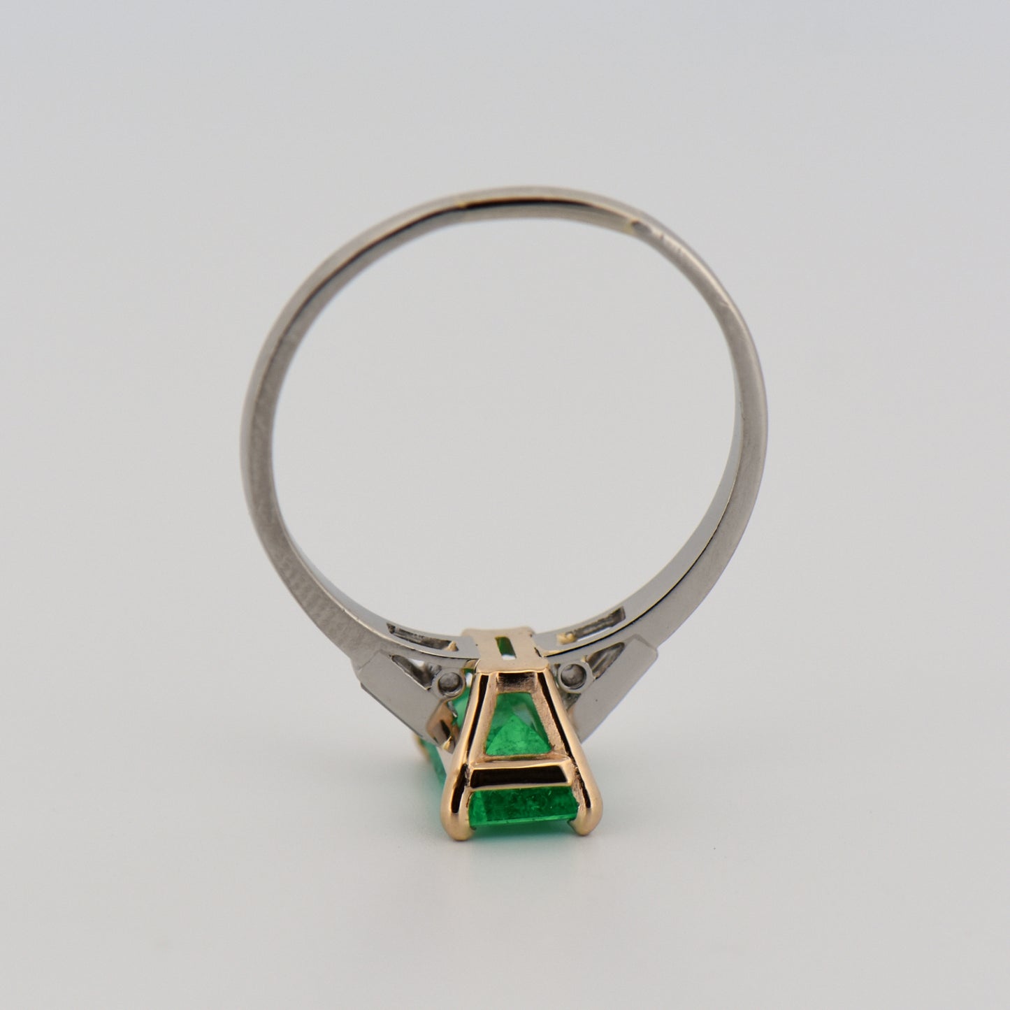 Estate Platinum & Emerald Engagement Ring