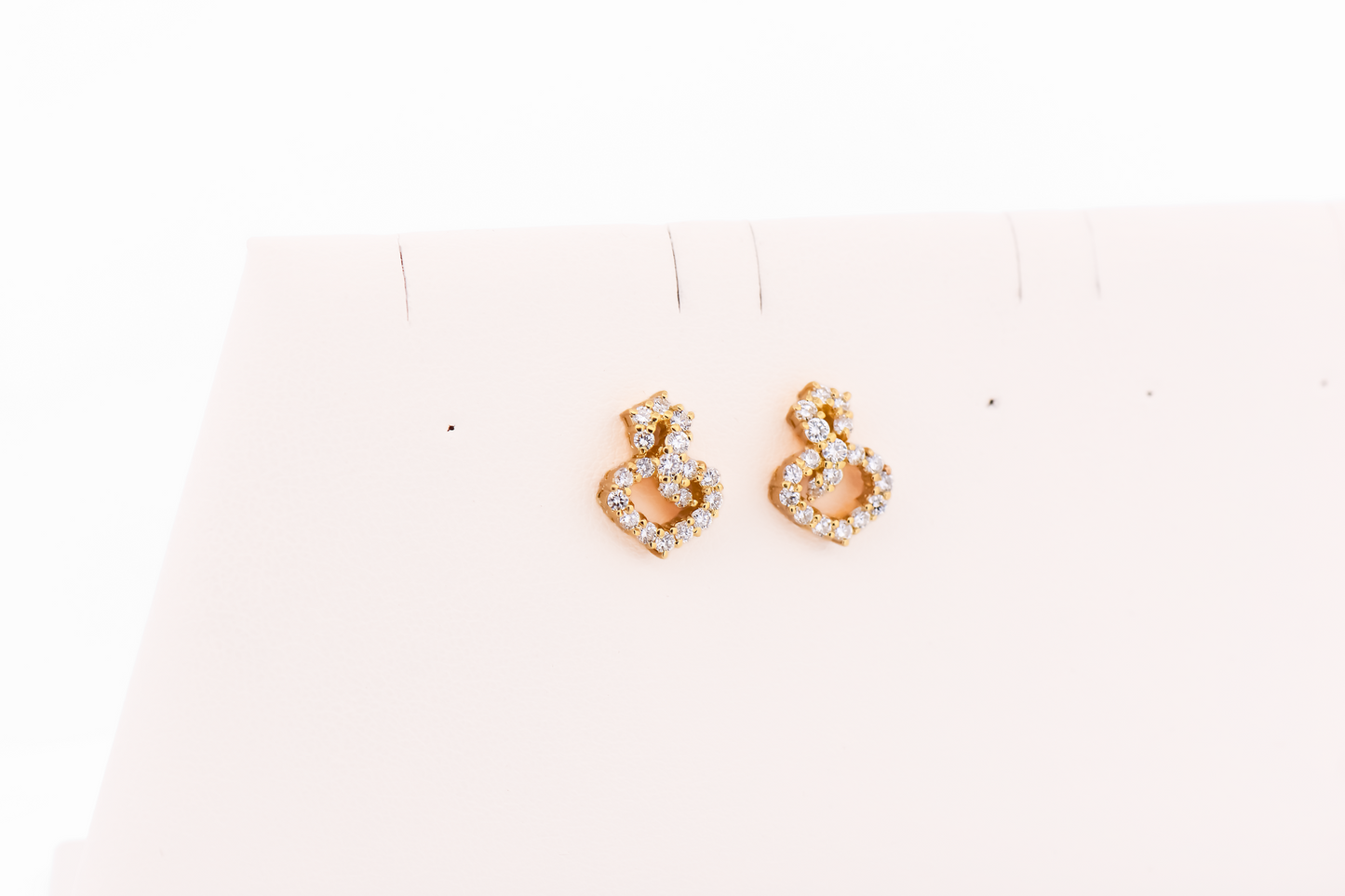 Estate 18k Yellow Gold & Diamond Cluster Stud Earrings