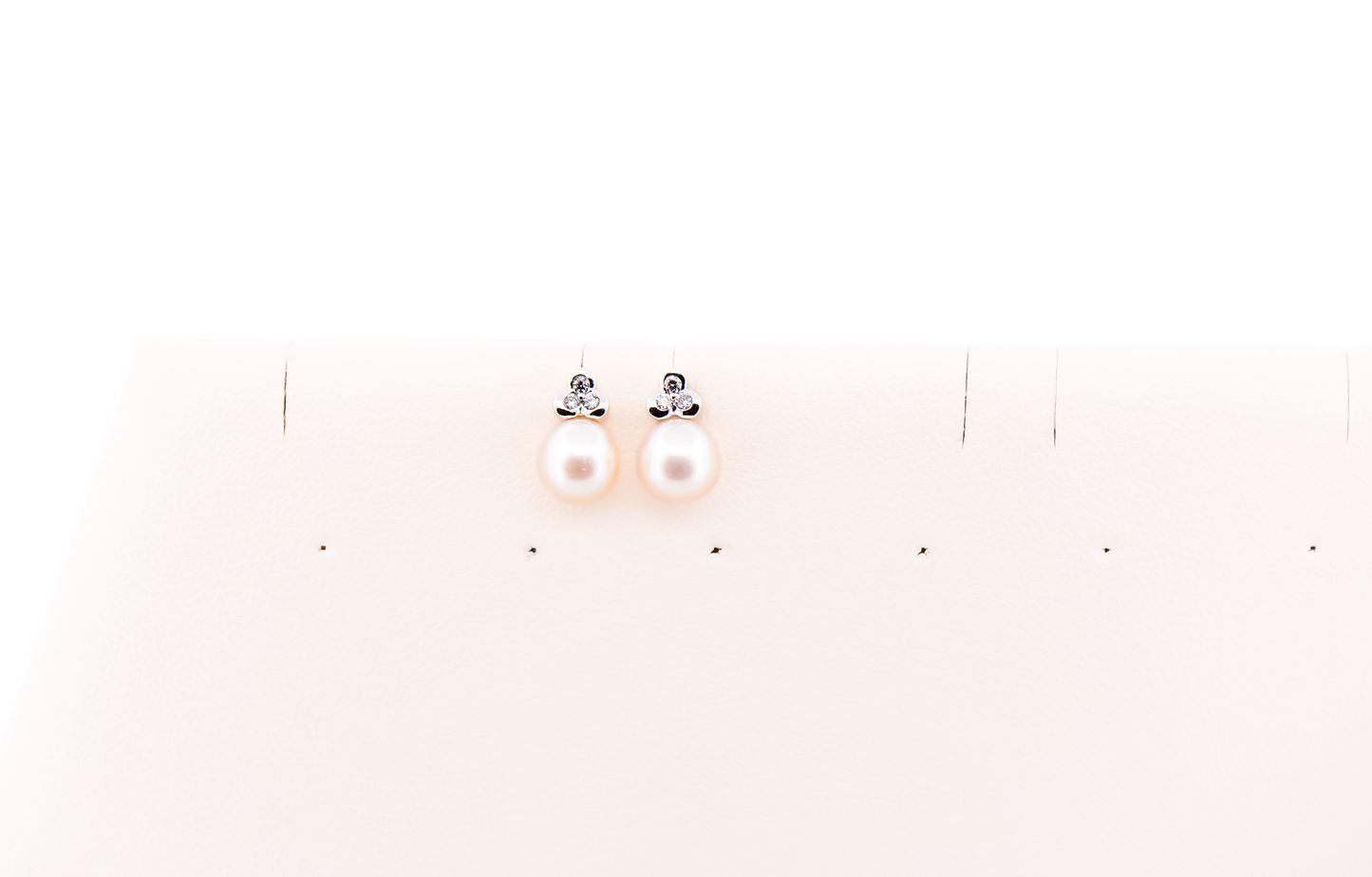 Estate Akoya Pearl & Diamond Stud Earrings in White Gold