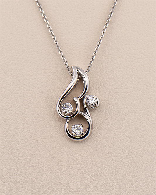 Estate Diamond Swirl Pendant