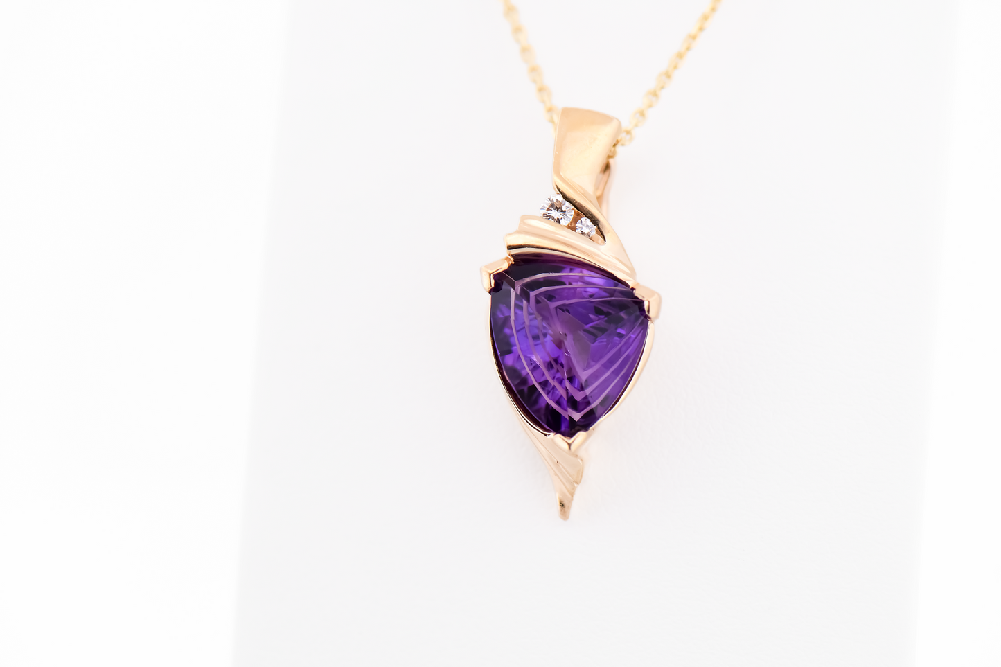 Estate Enhancer Pendant with Fantasy Cut Amethyst and Diamonds