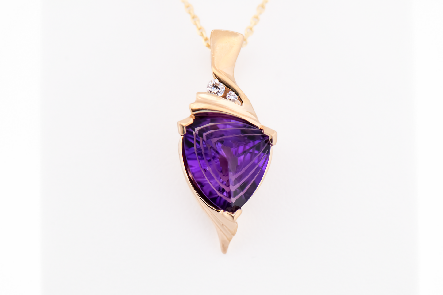 Estate Enhancer Pendant with Fantasy Cut Amethyst and Diamonds