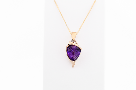 Estate Enhancer Pendant with Fantasy Cut Amethyst and Diamonds