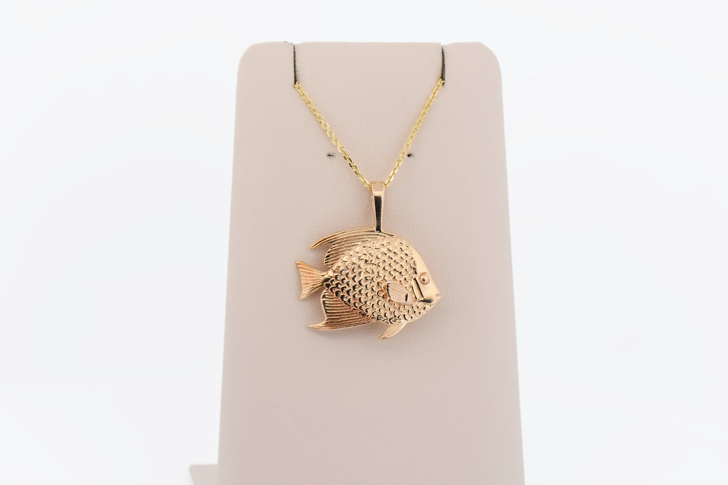 Estate Kabana Angelfish Pendant - Heavy 14k Gold