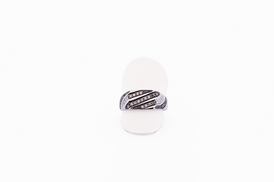 Estate Le Vian Chocolate Diamond Gents Ring in White Gold