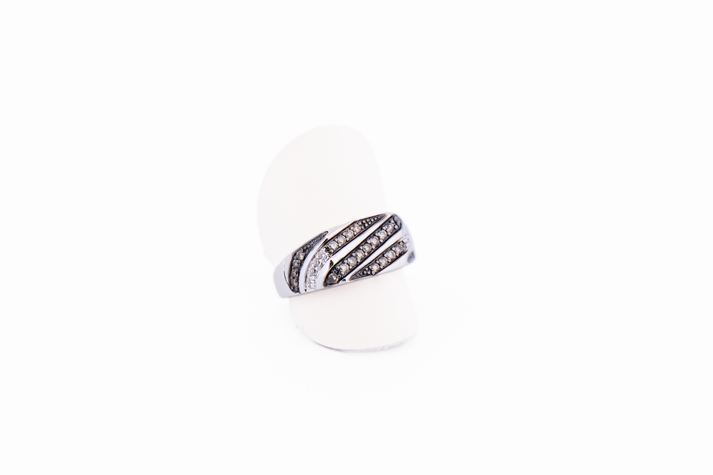 Estate Le Vian Chocolate Diamond Gents Ring in White Gold