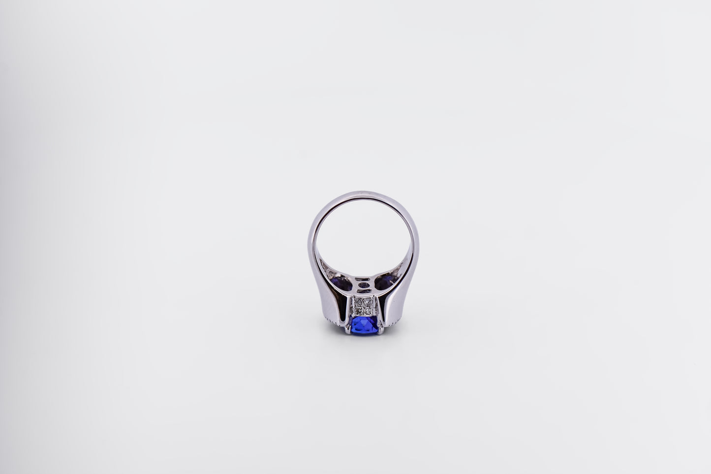Estate Low-Profile White Gold Ring with 3.74ct Tanzanite