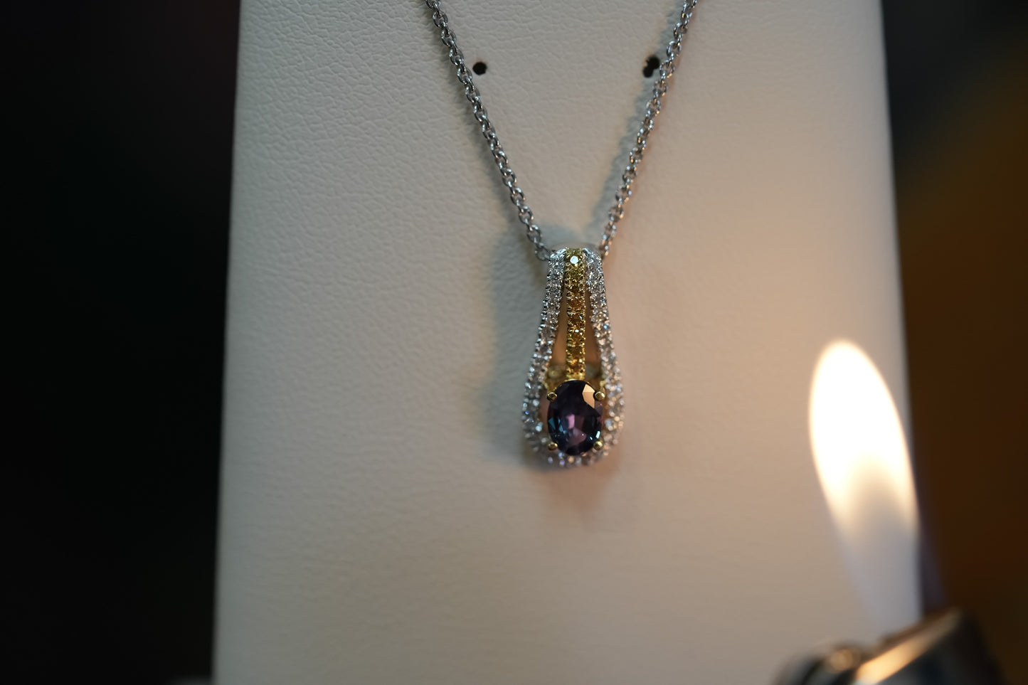 Estate Mark Henry Brazilian Alexandrite & Diamond Pendant