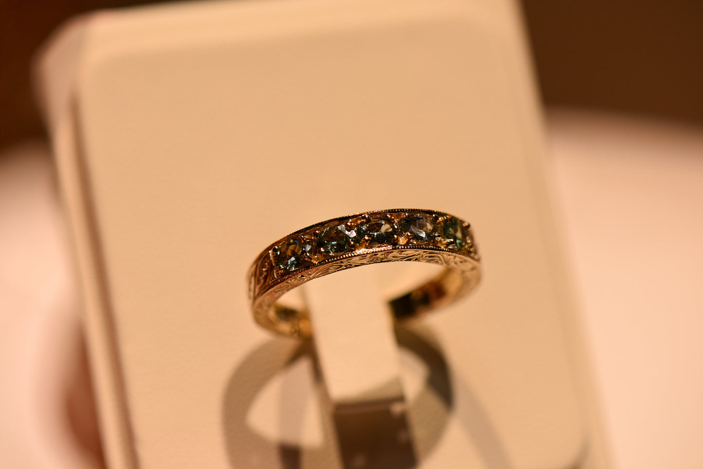 Estate Natural Alexandrite Wedding Band by Generations 1912