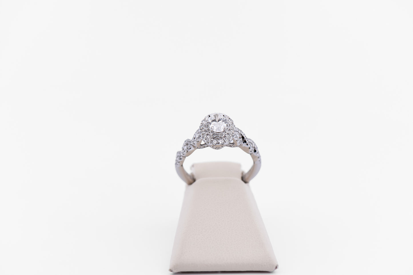 Estate Neil Lane Oval Diamond Halo Engagement Ring