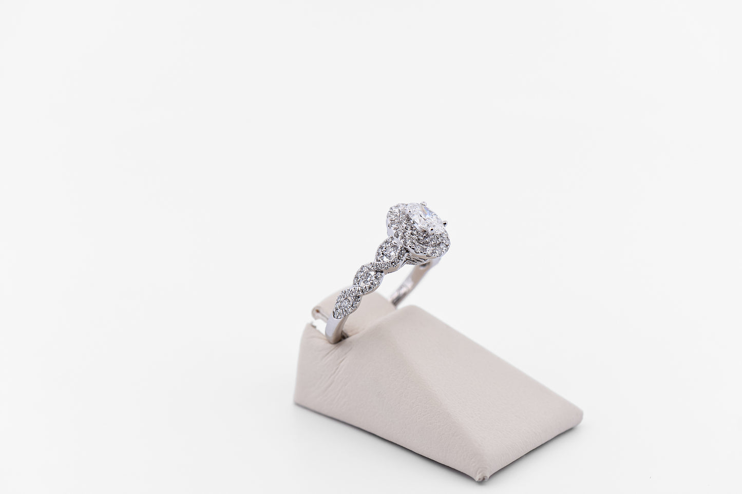 Estate Neil Lane Oval Diamond Halo Engagement Ring