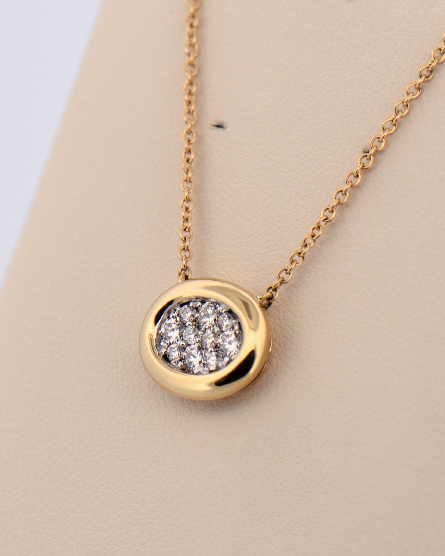 Estate Oval Pendant with Pave Diamonds