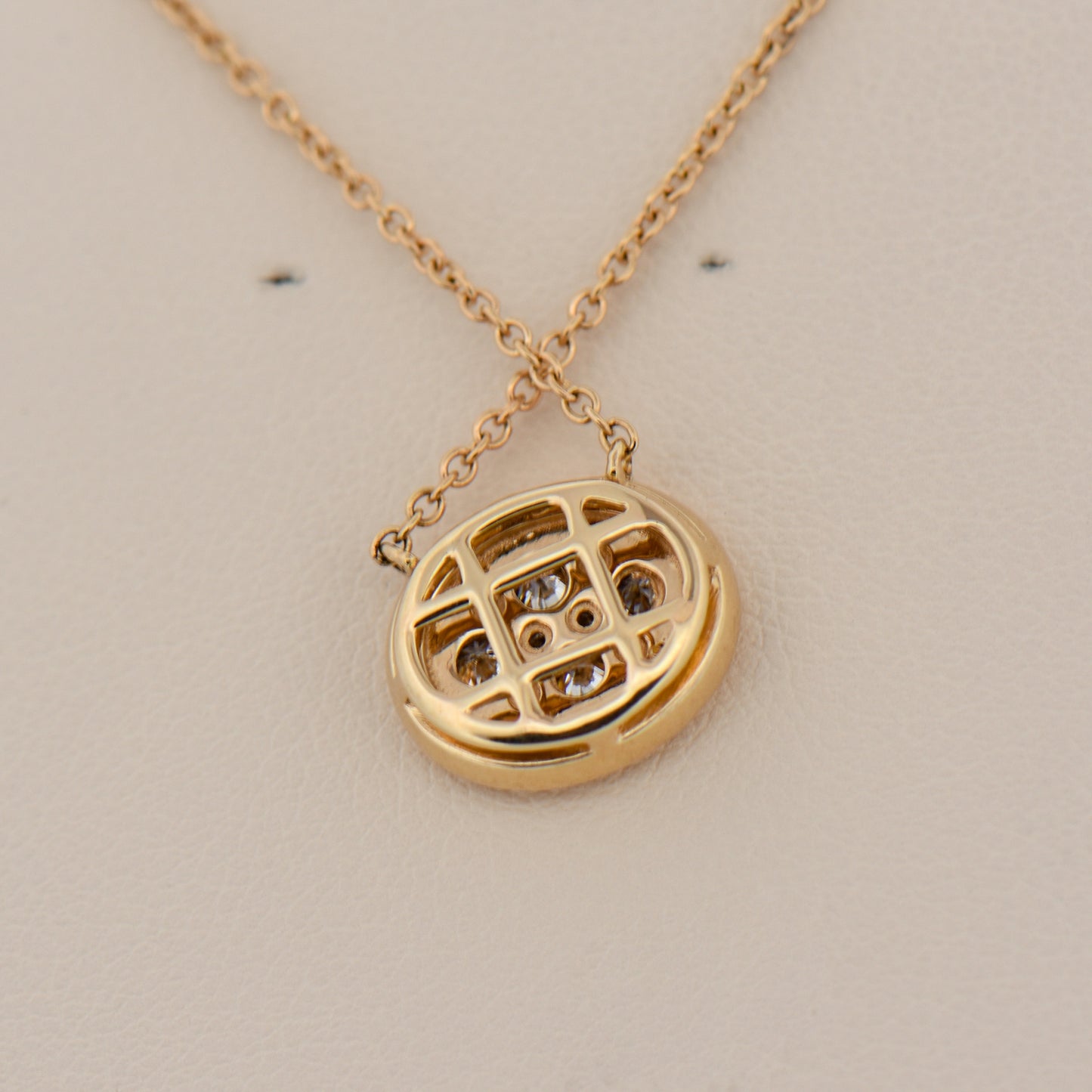 Estate Oval Pendant with Pave Diamonds