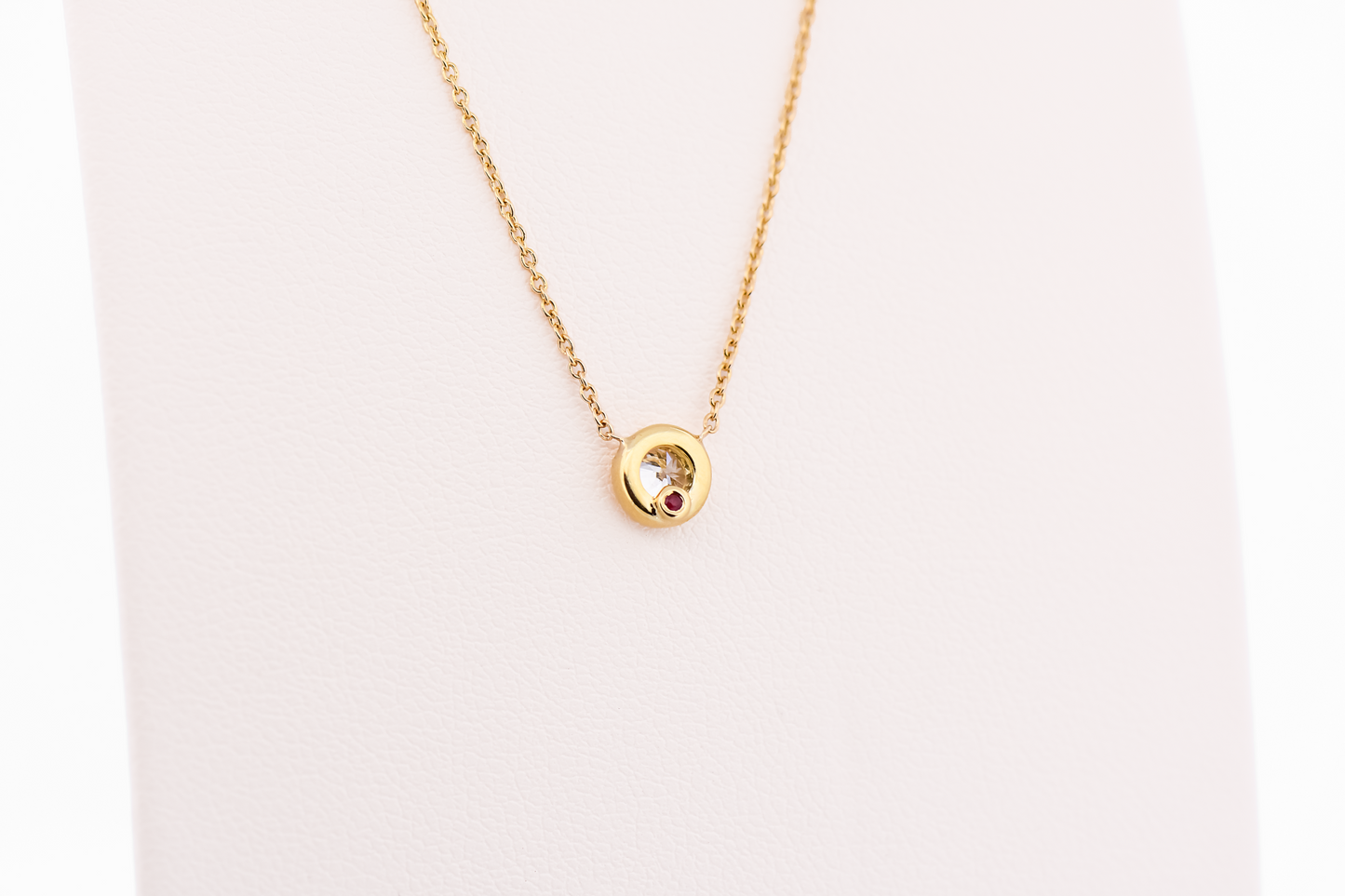 Estate Roberto Coin Bezel-Set Diamond Solitaire Necklace 18k