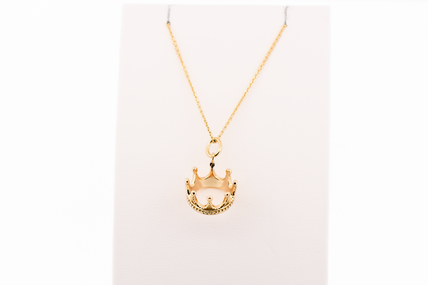 Estate Tiffany & Co 18k Yellow Gold Crown Charm Pendant