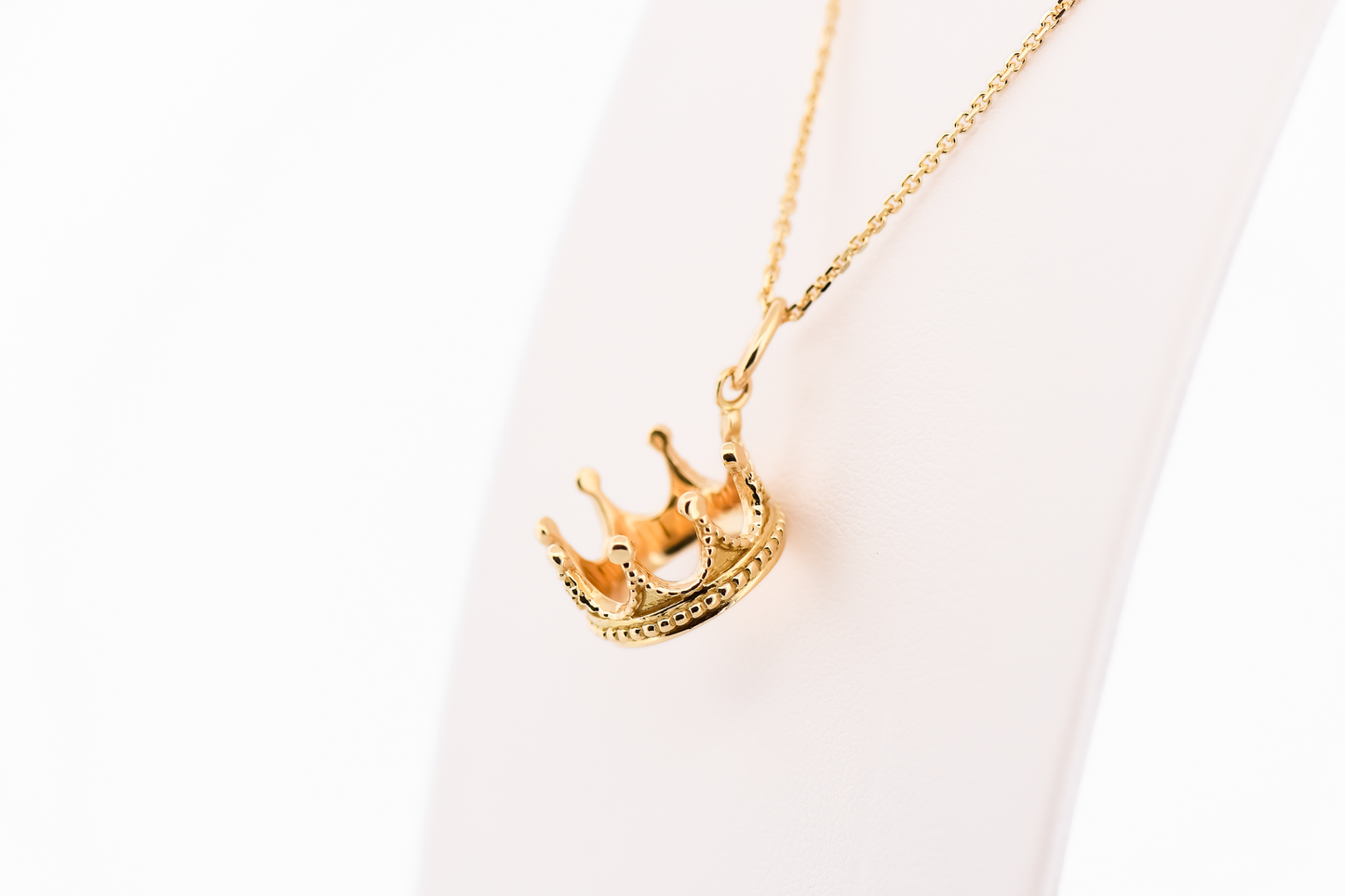 Estate Tiffany & Co 18k Yellow Gold Crown Charm Pendant