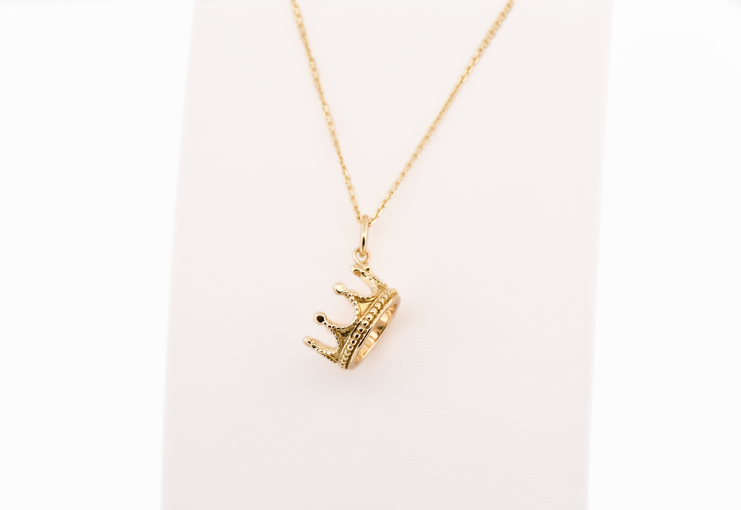 Estate Tiffany & Co 18k Yellow Gold Crown Charm Pendant