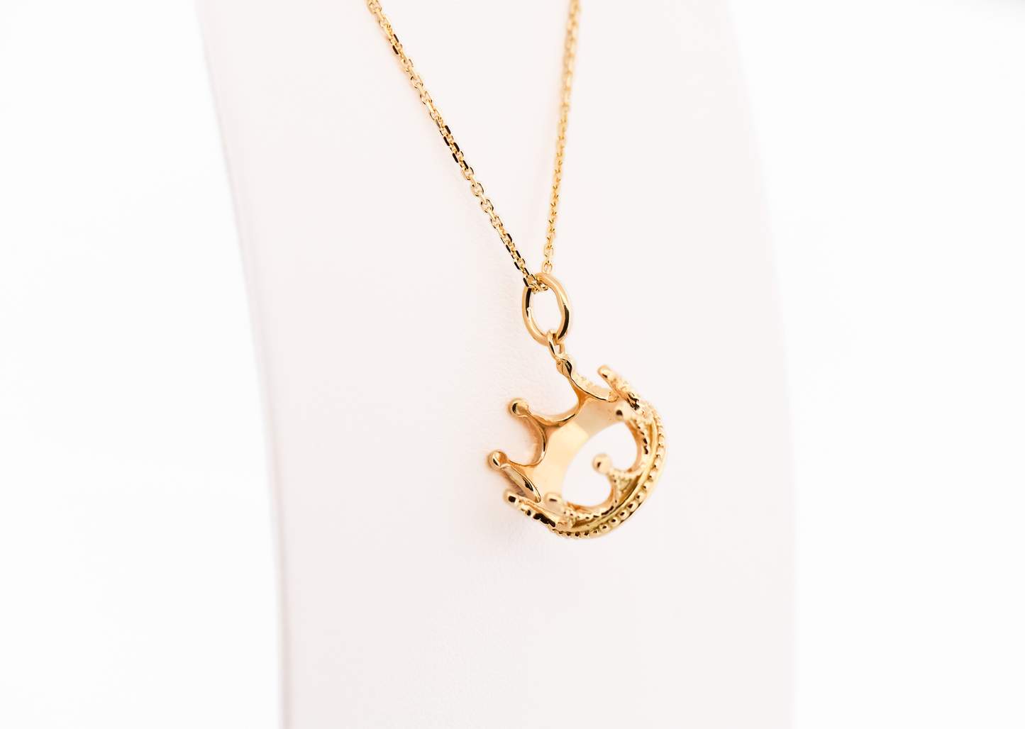 Estate Tiffany & Co 18k Yellow Gold Crown Charm Pendant