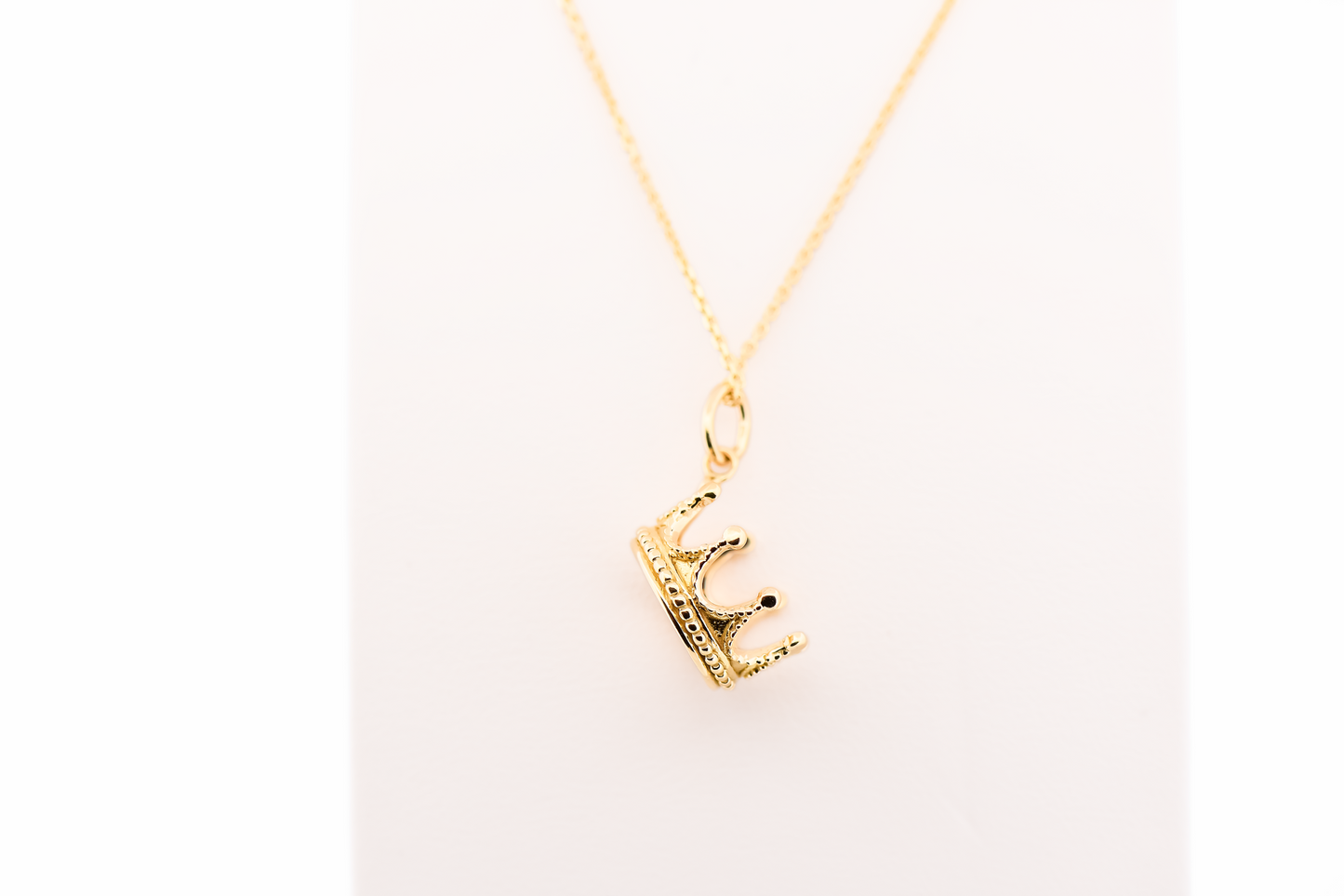 Estate Tiffany & Co 18k Yellow Gold Crown Charm Pendant