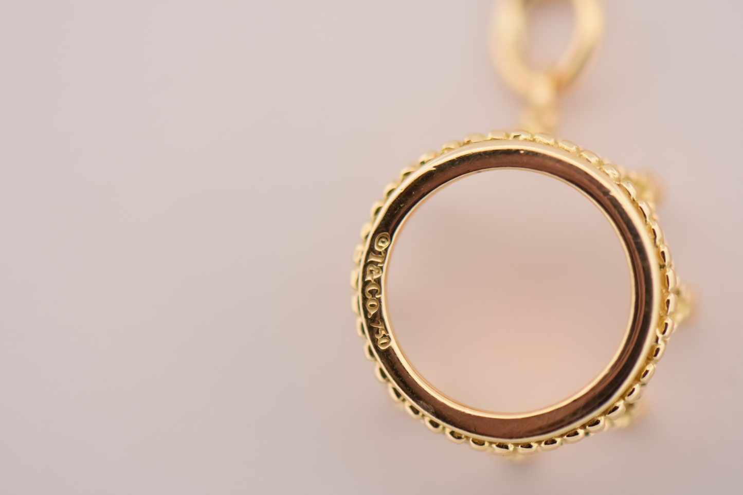 Estate Tiffany & Co 18k Yellow Gold Crown Charm Pendant