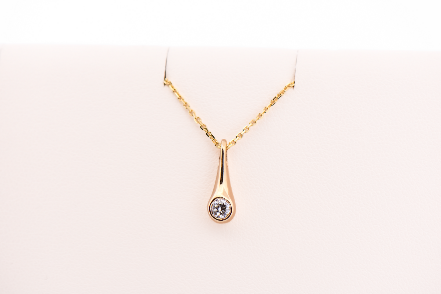 Estate Yellow Gold & Diamond "Drip Drop" Pendant and Earring Set