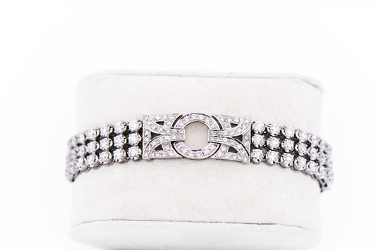 Fabulous Art Deco Style Diamond Bracelet in 18k White Gold