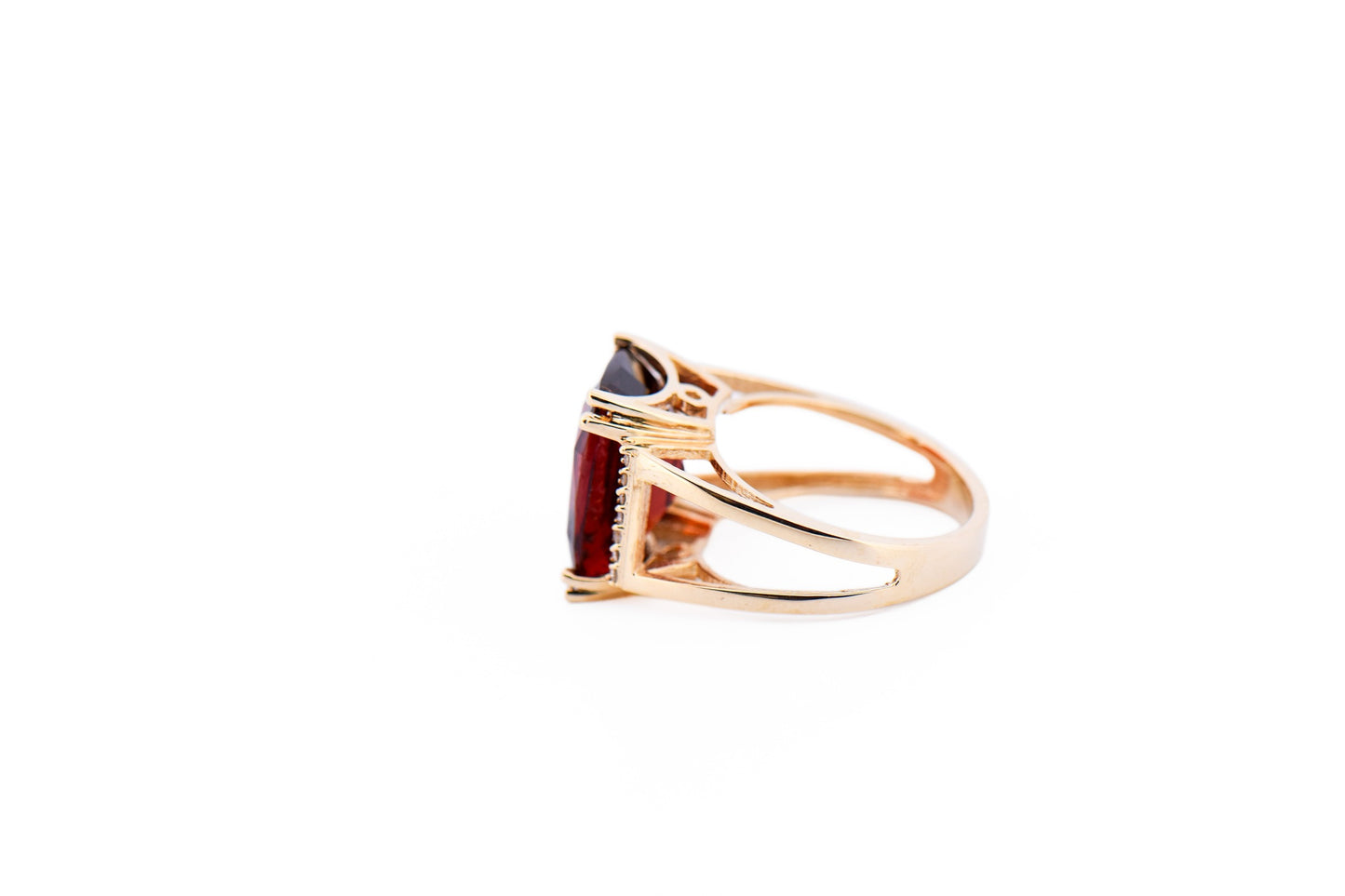 Fabulous Hessonite Garnet & Diamond Cocktail Ring