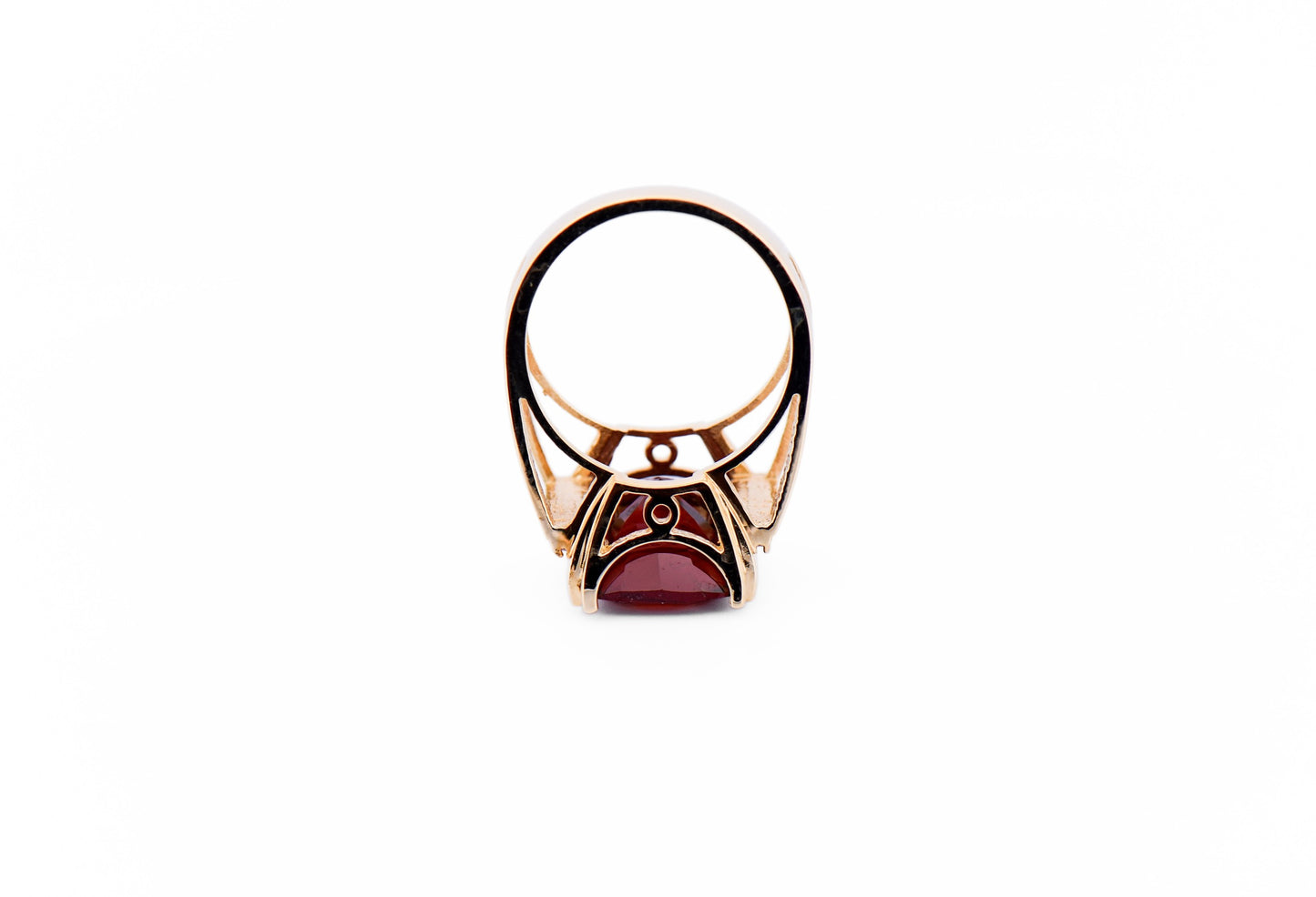 Fabulous Hessonite Garnet & Diamond Cocktail Ring