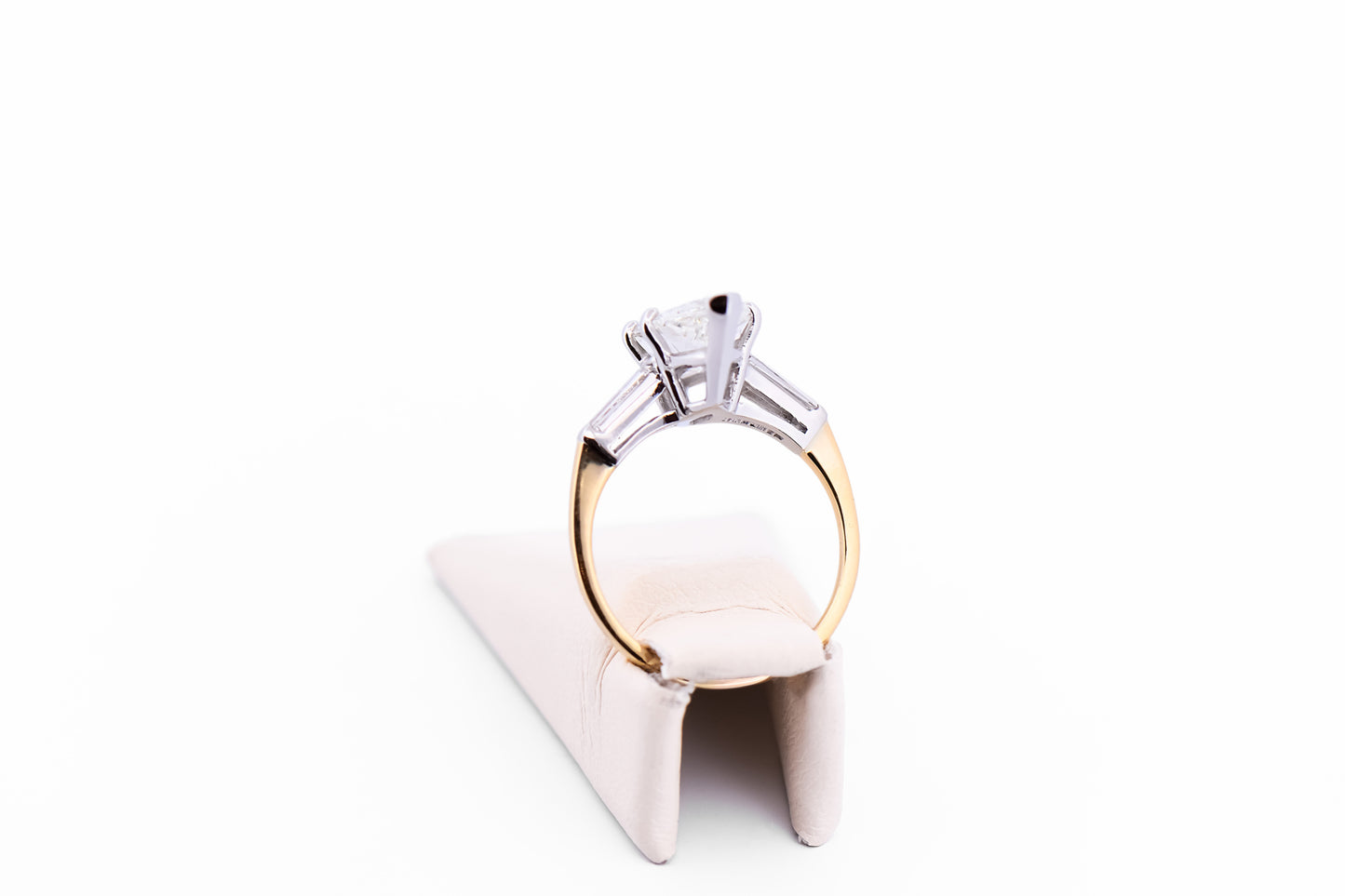 Fabulous Vintage 3ct Marquise Diamond Engagement Ring with Baguette Accents