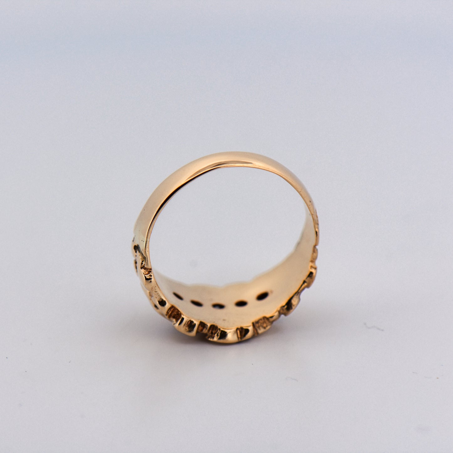 Gent's Nugget Style Wedding Band with Diamonds