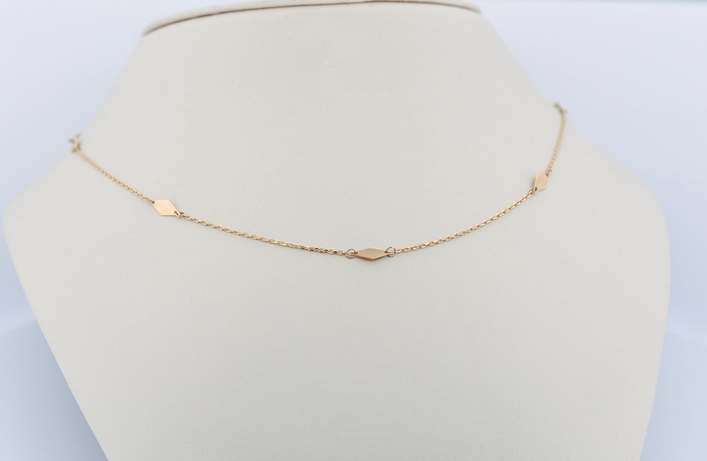 Geometric Station Chain in Yellow Gold