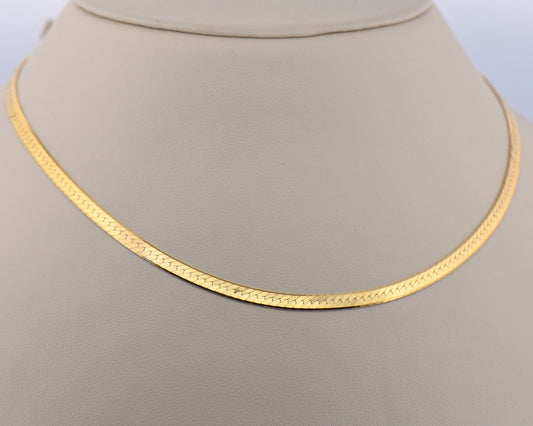 Estate Herringbone Chain in 14k Yellow Gold