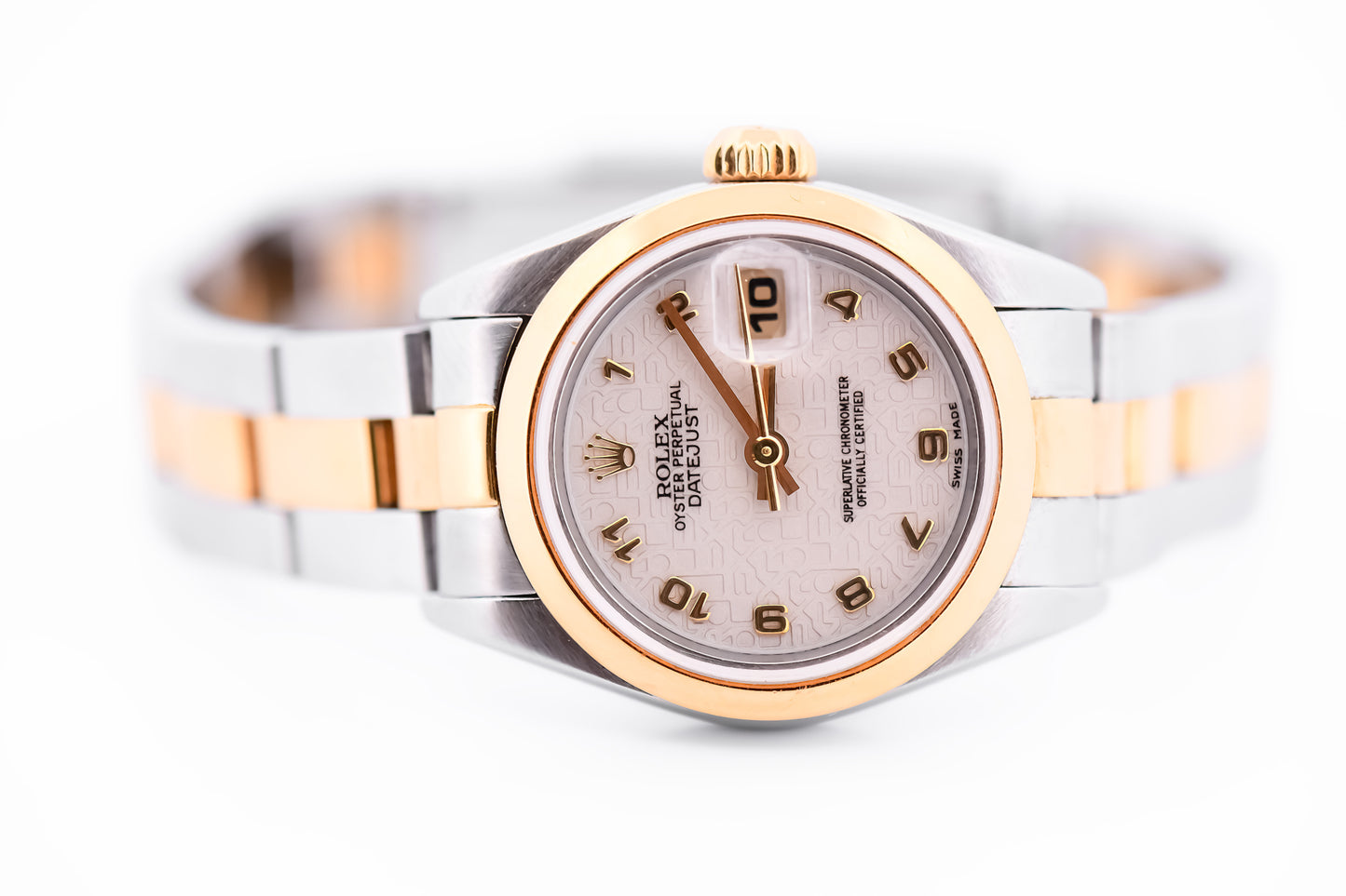 Ladies Two-Tone Rolex Datejust 26mm with Ivory Dial
