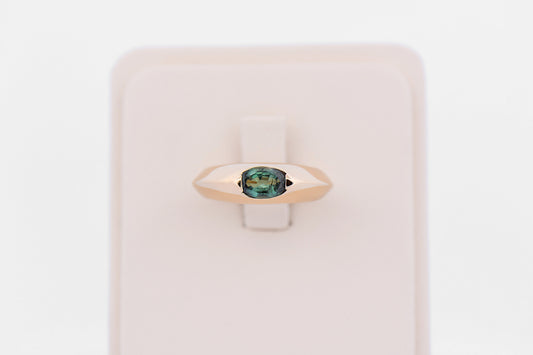 Low-Profile 3/4ct Natural Alexandrite Solitaire Engagement Ring