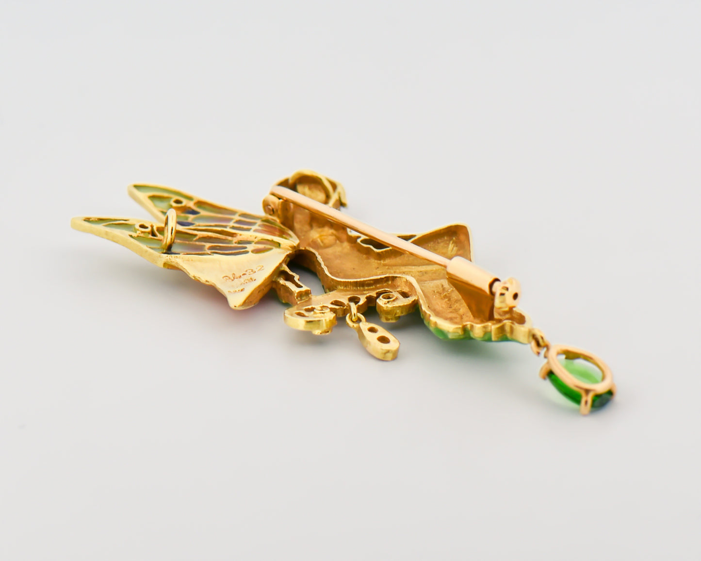 Masriera Enamel Nymph or Fairy Pendant - Art Nouveau Style
