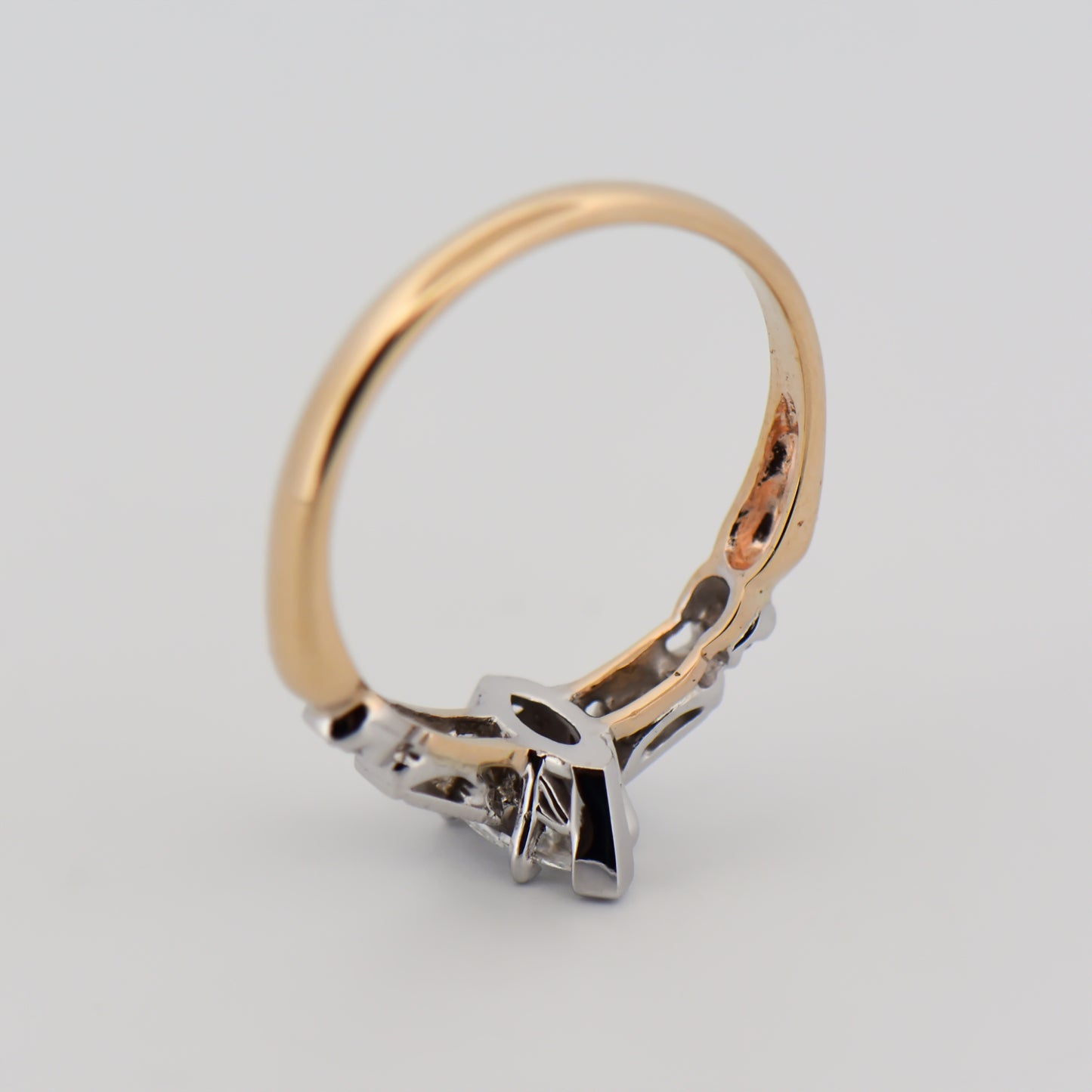 Mid-Century Marquise Diamond Engagement Ring