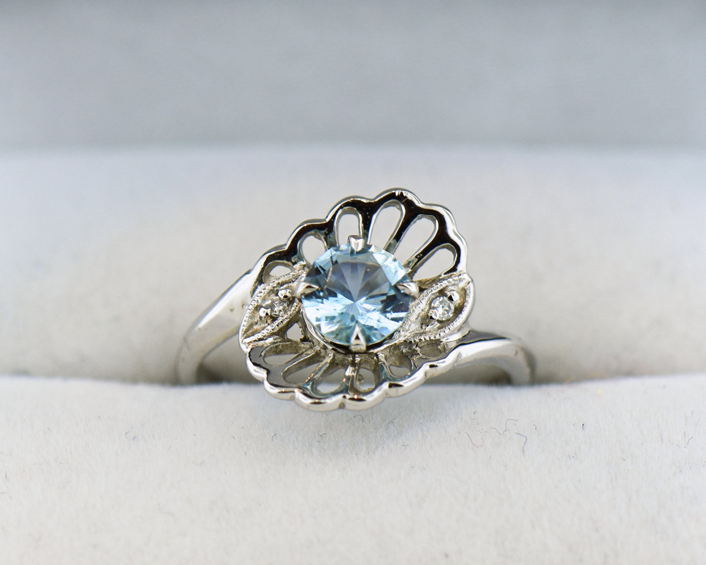 Rare Mt. Antero Aquamarine Engagement Ring