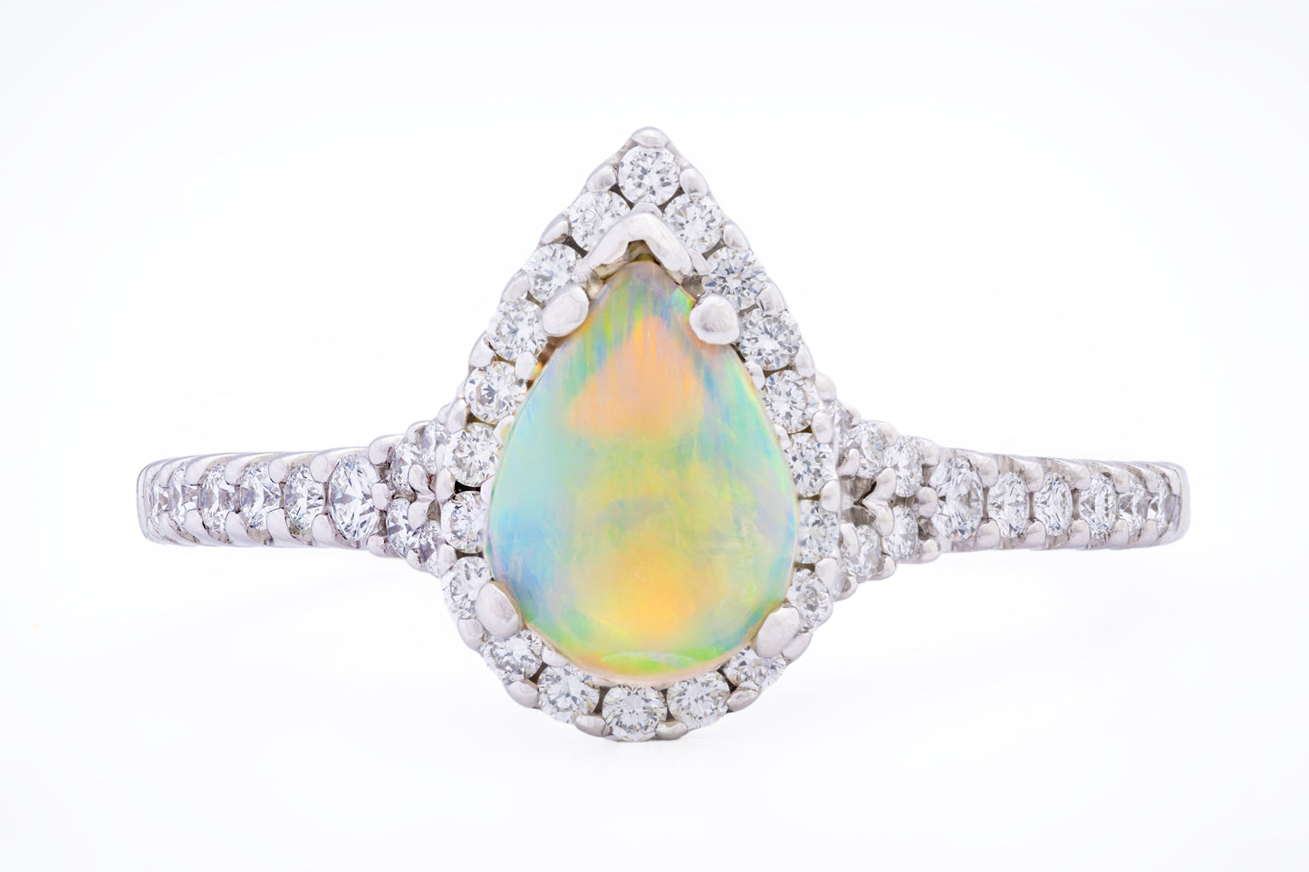 Neil Lane Australian Opal & Diamond Ring in 14k White Gold