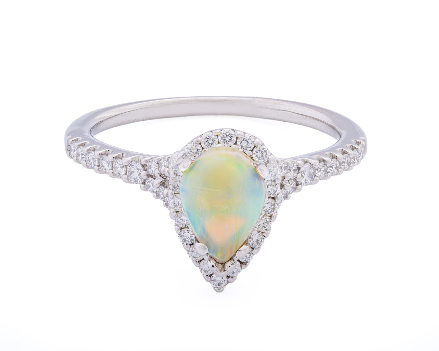 Neil Lane Australian Opal & Diamond Ring in 14k White Gold