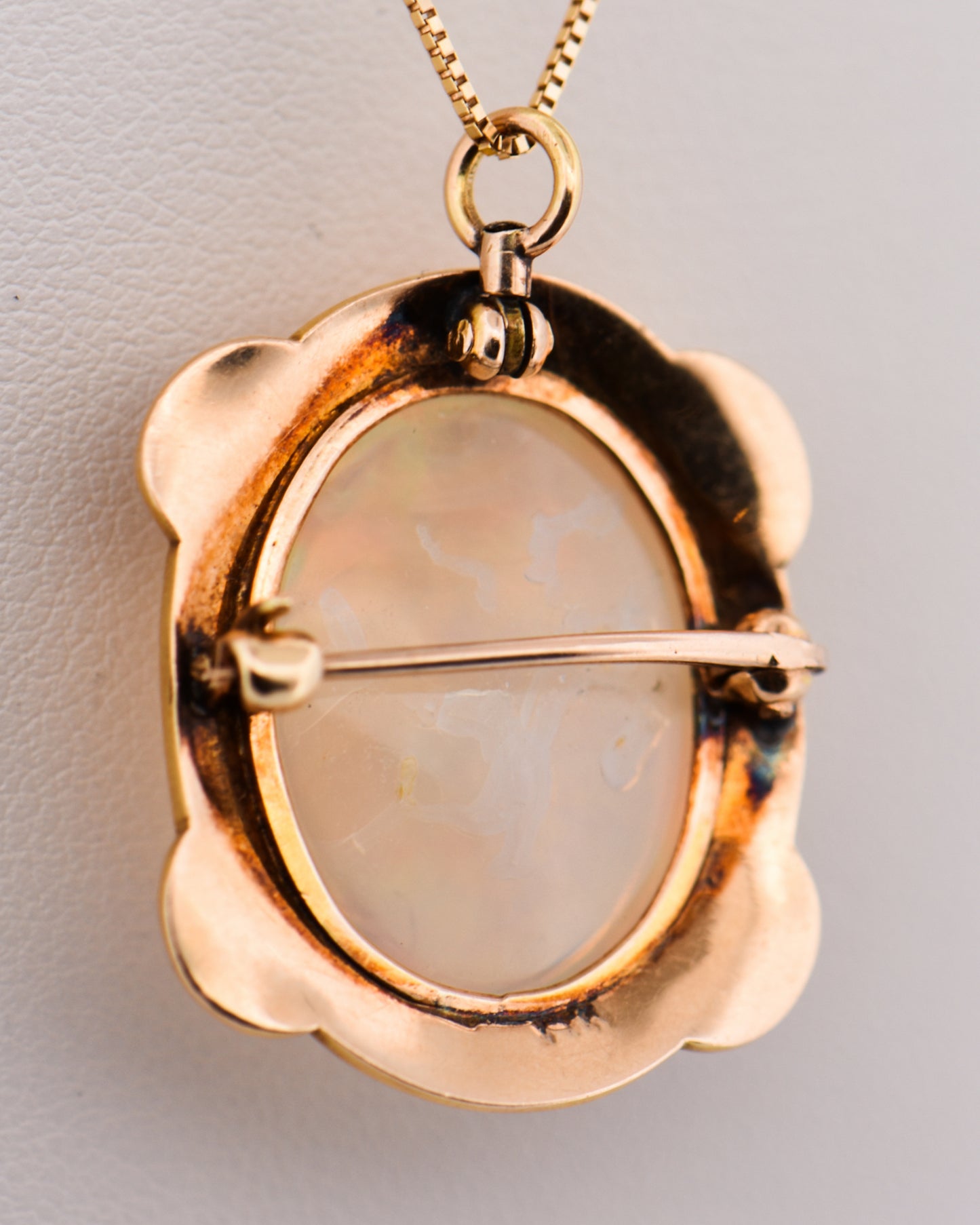 Art Nouveau Opal Pendant Brooch Combo with Large Mexican Jelly Opal