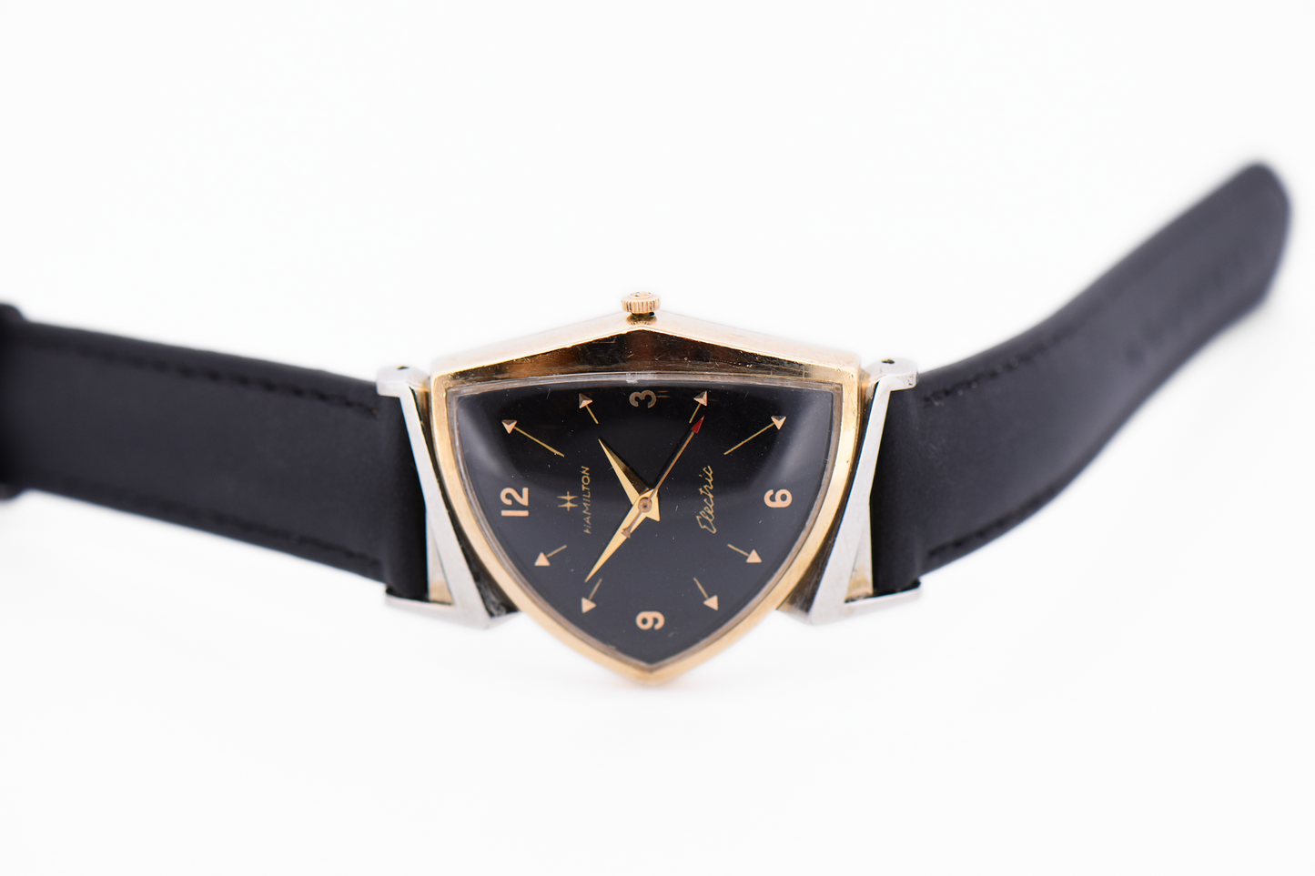 Original Vintage Hamilton 500 Pacer Electric Wrist Watch with Black Dial - Serviced