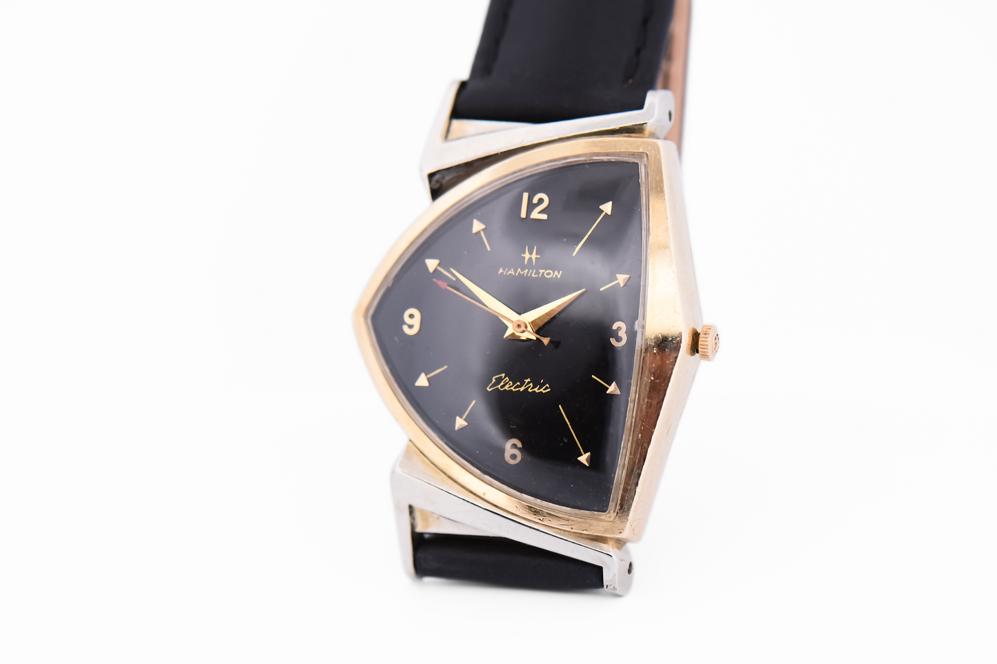Original Vintage Hamilton 500 Pacer Electric Wrist Watch with Black Dial - Serviced