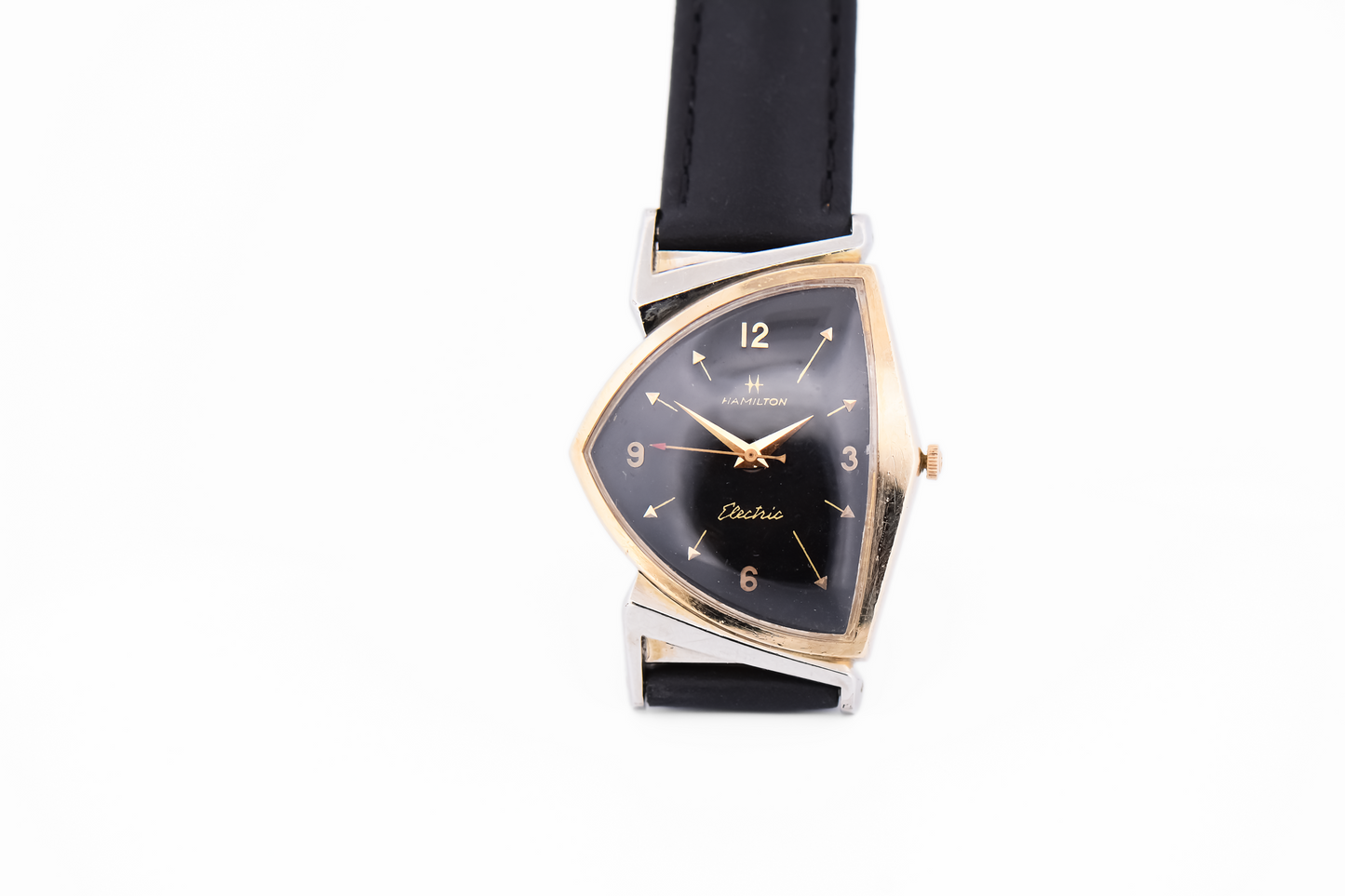 Original Vintage Hamilton 500 Pacer Electric Wrist Watch with Black Dial - Serviced