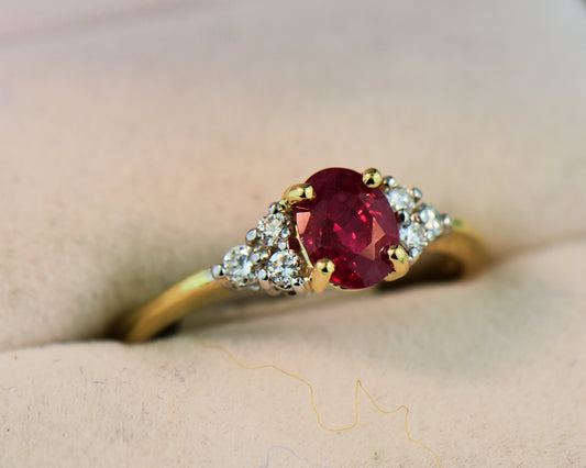Estate Ruby & Diamond Ring in Platinum & 18k Gold pd brandon credit 8/29/25