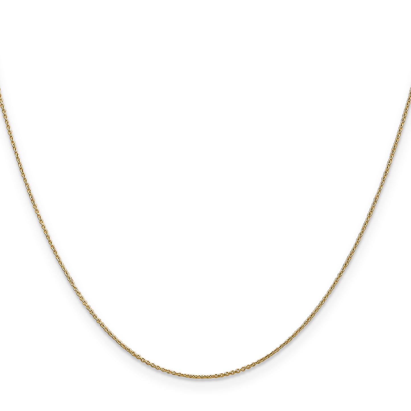 14K Yellow Gold 18 inch .75mm Cable with Spring Ring Clasp Pendant Chain